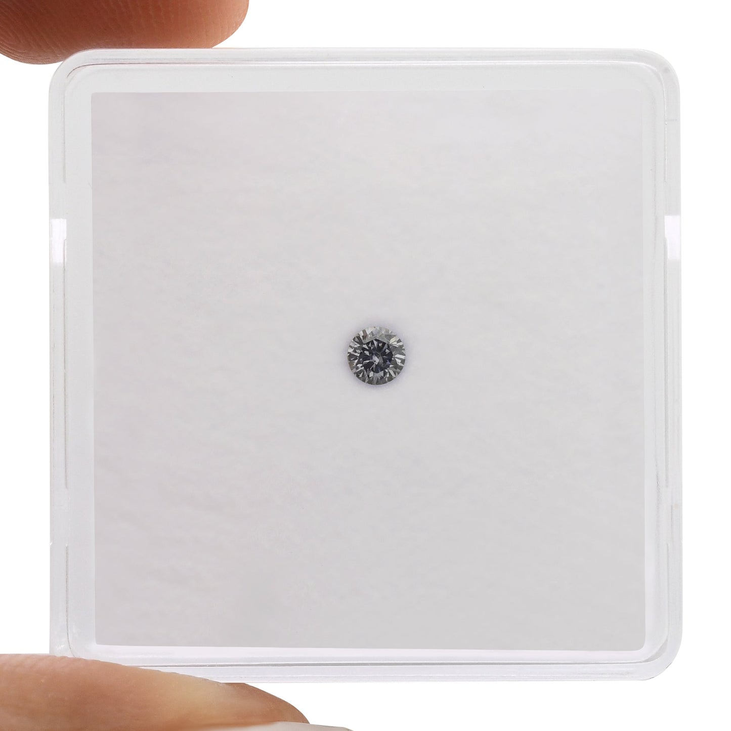 0,06 Karat Fancy Grayish Violet Round Brilliant Diamant GIA