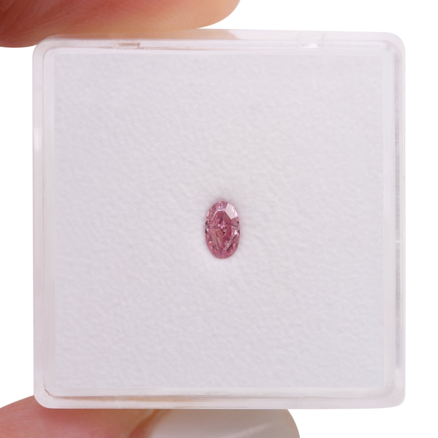 0,13 Karat Fancy Vivid Purplish Pink Ovaler Diamant (VS) GIA