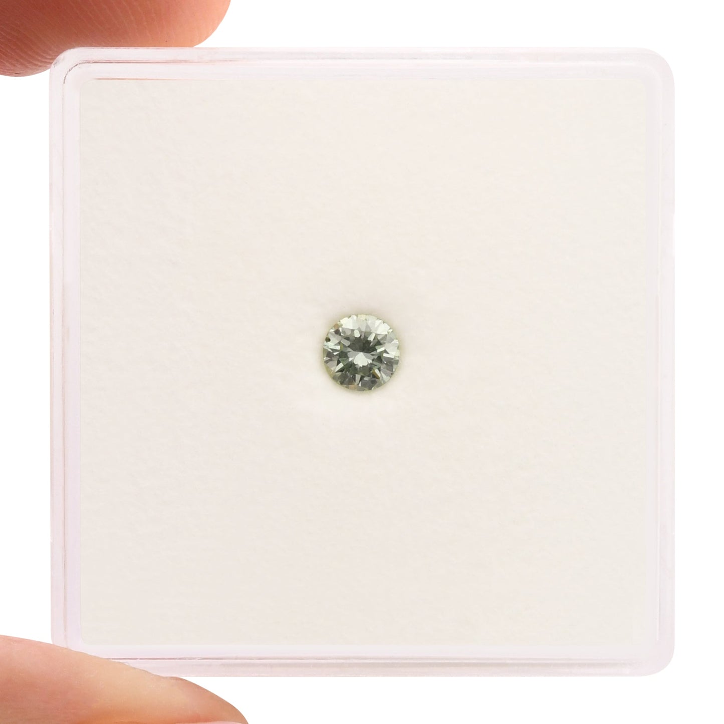 0,15 Karat Fancy Green Runder Diamant SI1 GIA