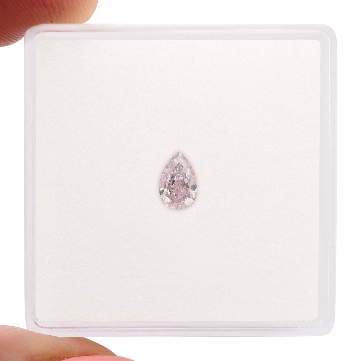 0,30 Karat Fancy Light Purplish Pink Birnenförmiger Diamant SI1 GIA