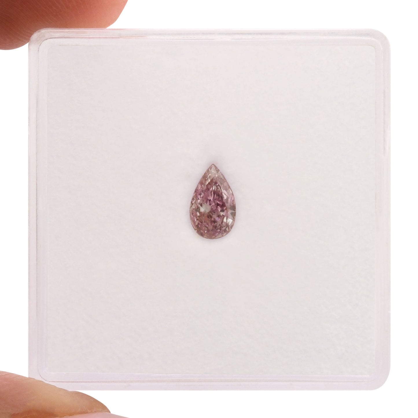 0,30 Karat Fancy Purple Pink Birnenförmiger Diamant SI1 GIA