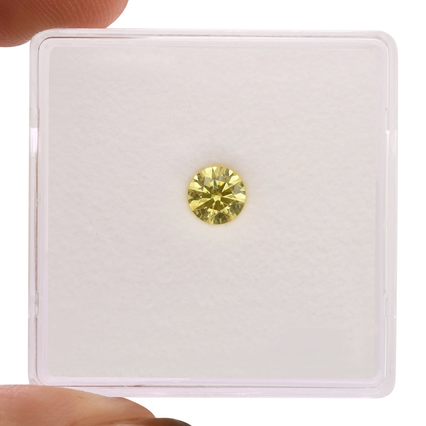 0,31 Karat Fancy Intense Yellow Round Diamond IF GIA
