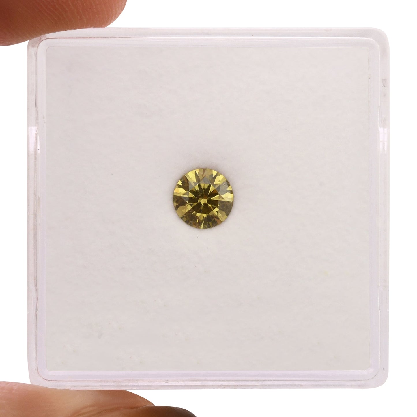 0,37 Karat Fancy Brownish Yellow Round Diamond VS1 GIA