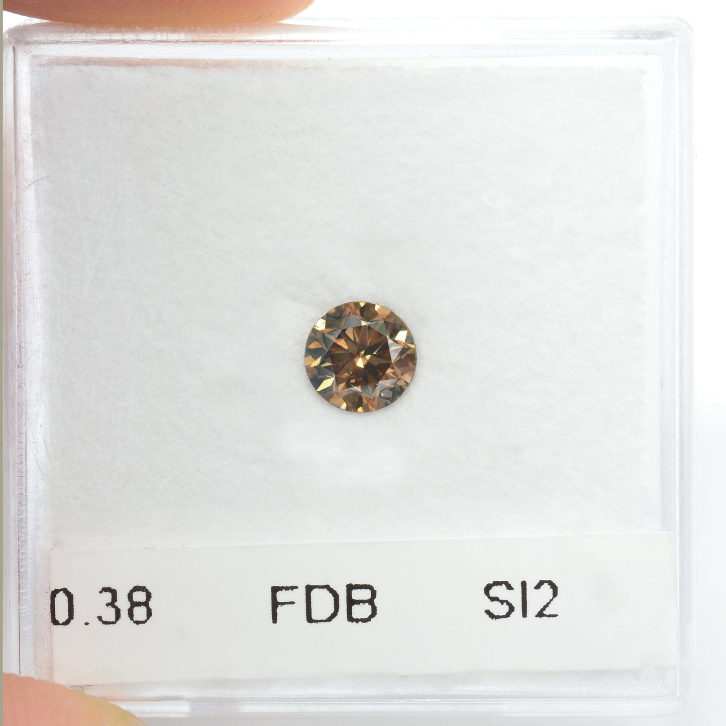 0,38 Karat Fancy Deep Brown Rundbrillanter Diamant SI2 IGI