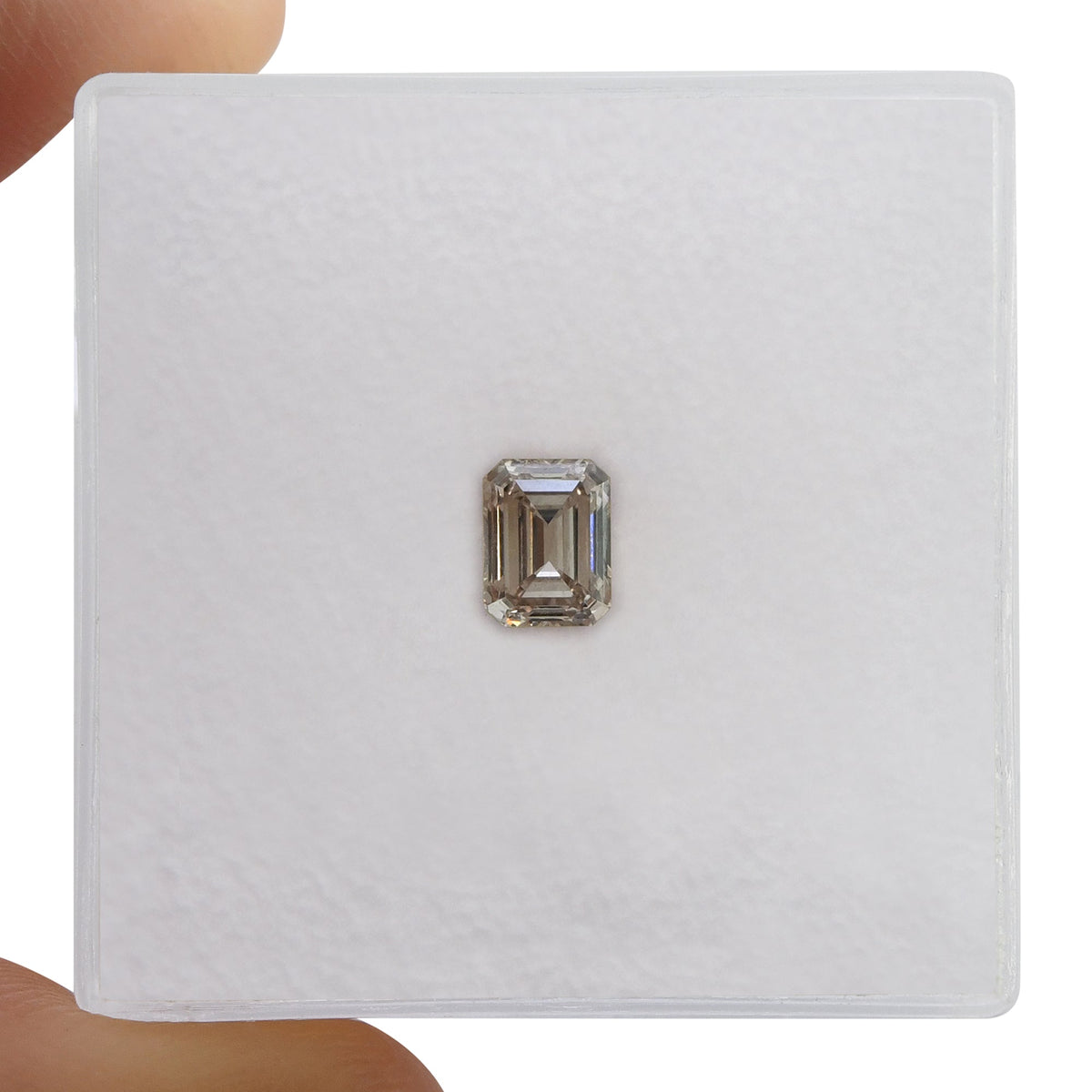 Emerald Diamond | 0.4 ct | Fancy Light Brown Pink | VS1 | GIA | Ref 722234