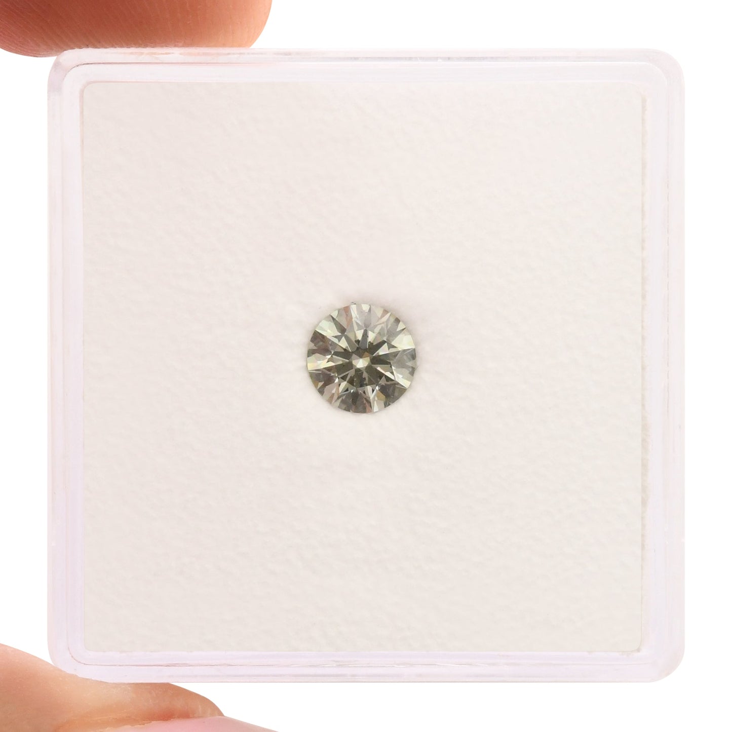0,41 Karat Fancy Gray Green Round Diamond SI1 GIA