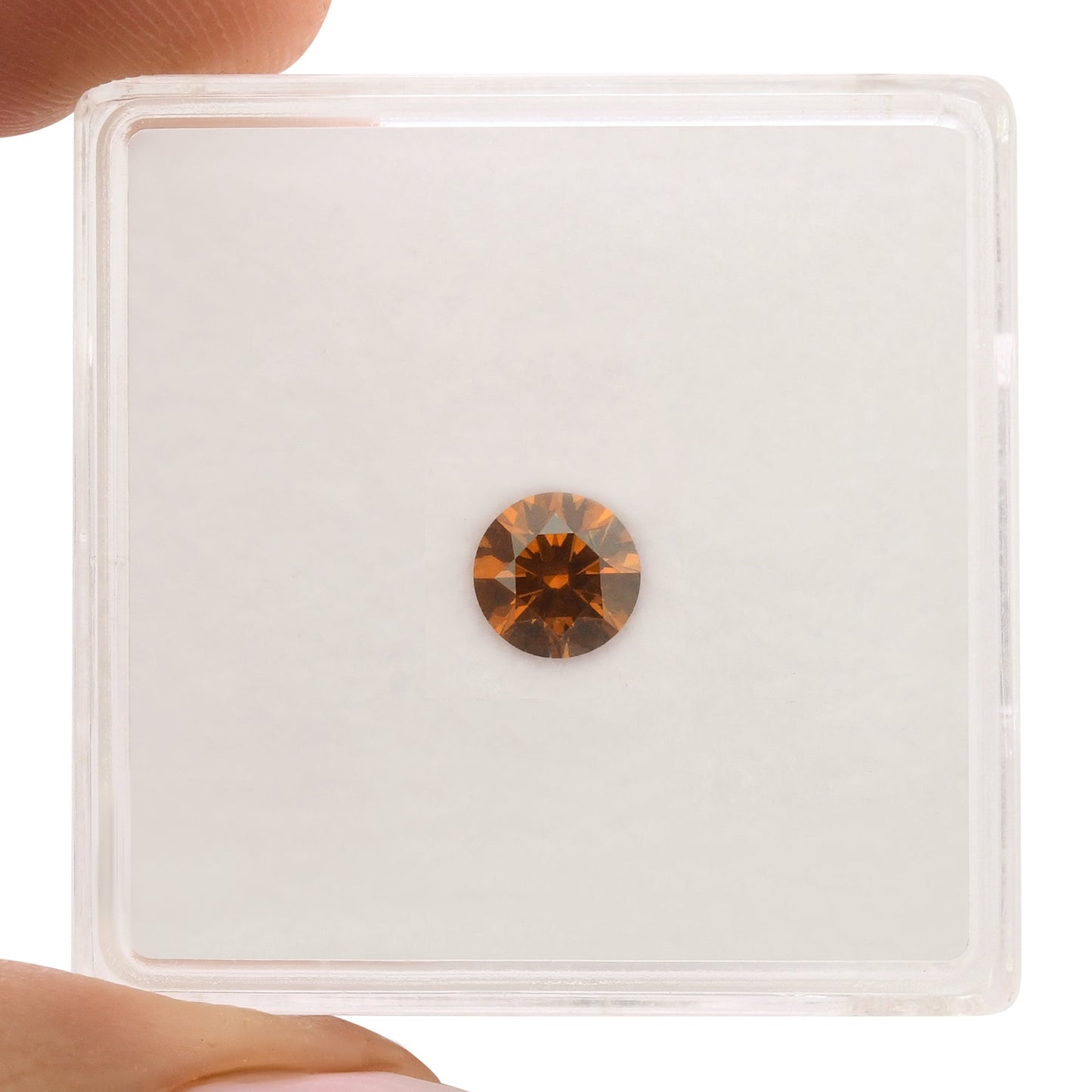 0,42 Karat Fancy Deep Brownish Yellowish Orange Runder Diamant SI1 GIA