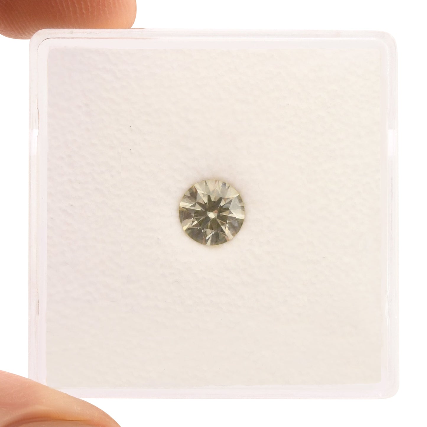 0,45 Karat Fancy Light Gray Round Diamond SI1 GIA