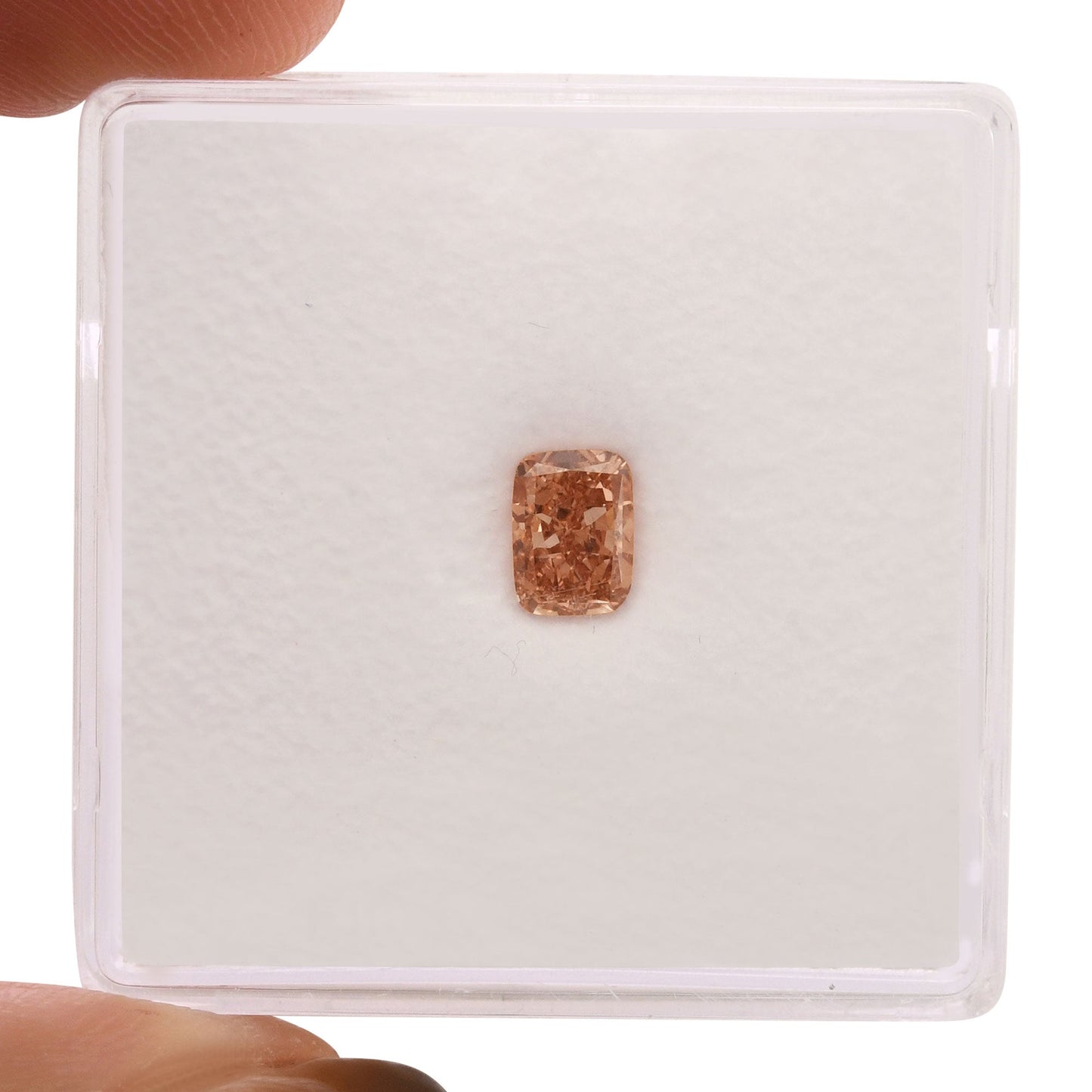 0,48 Karat Fancy Intense Orange Pink Cushion Diamant SI1 GIA