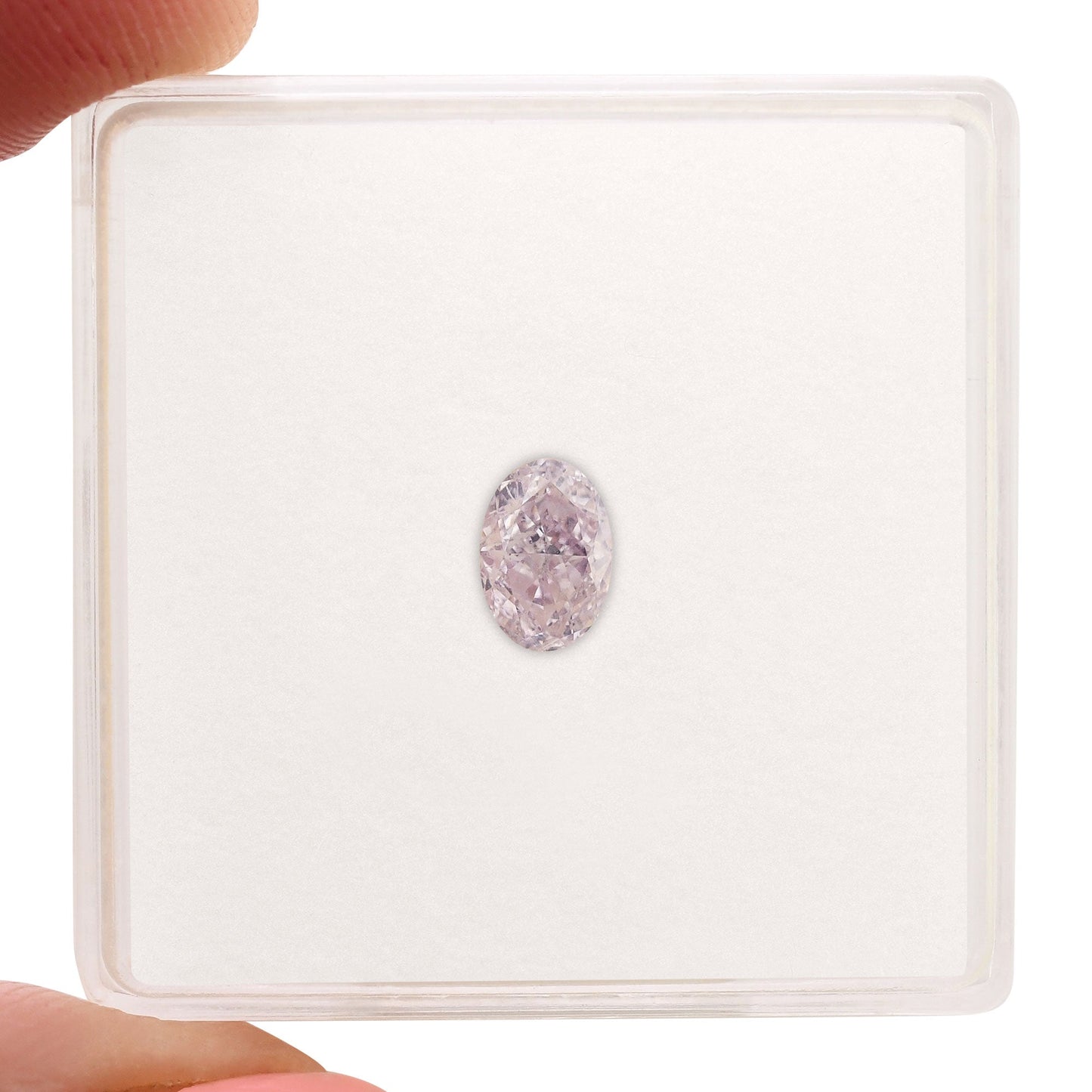 0,50 Karat Fancy Light Purplish Pink Oval Diamond SI1 GIA