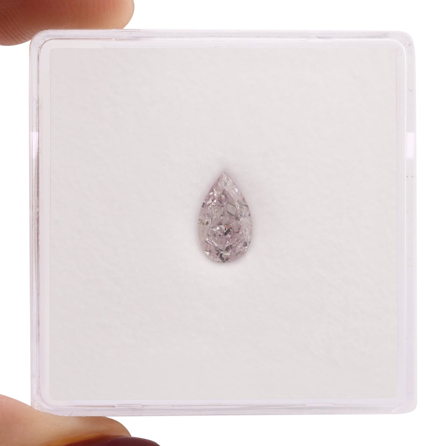 0.52 Carat Light Pink Pear Diamond VS2 GIA