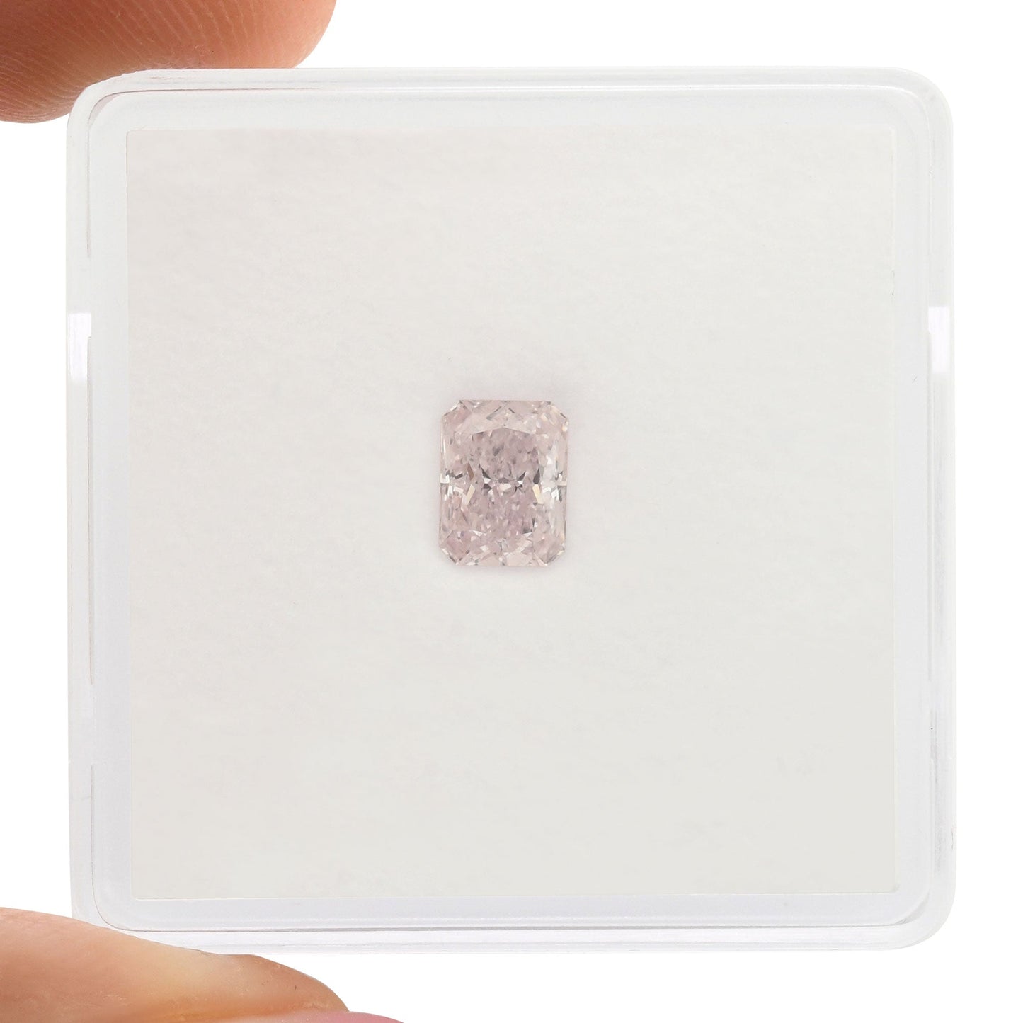 0,53 Karat Fancy Light Purplish Pink Radiant VS1 GIA