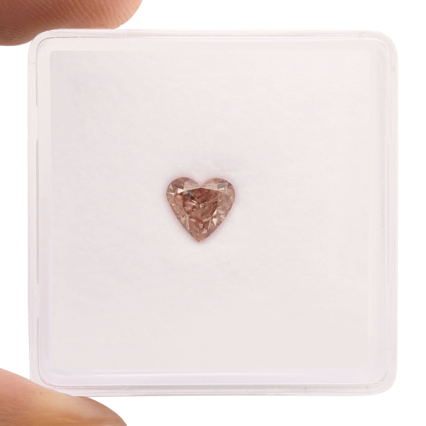 0,54 Karat Fancy Orange Pink Heart Diamant SI1 GIA