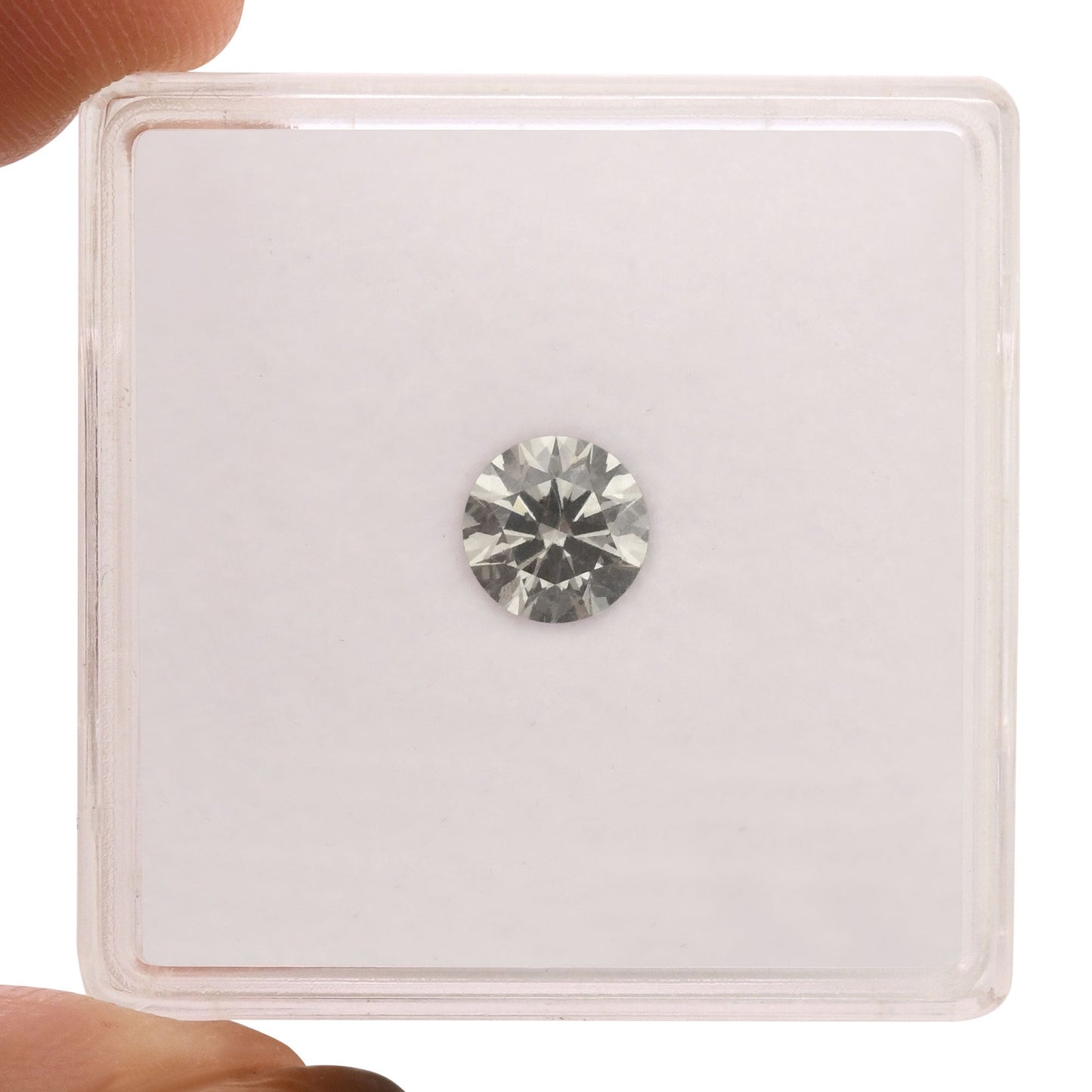 0,60 Karat Fancy Light Gray Round Diamond SI1 GIA