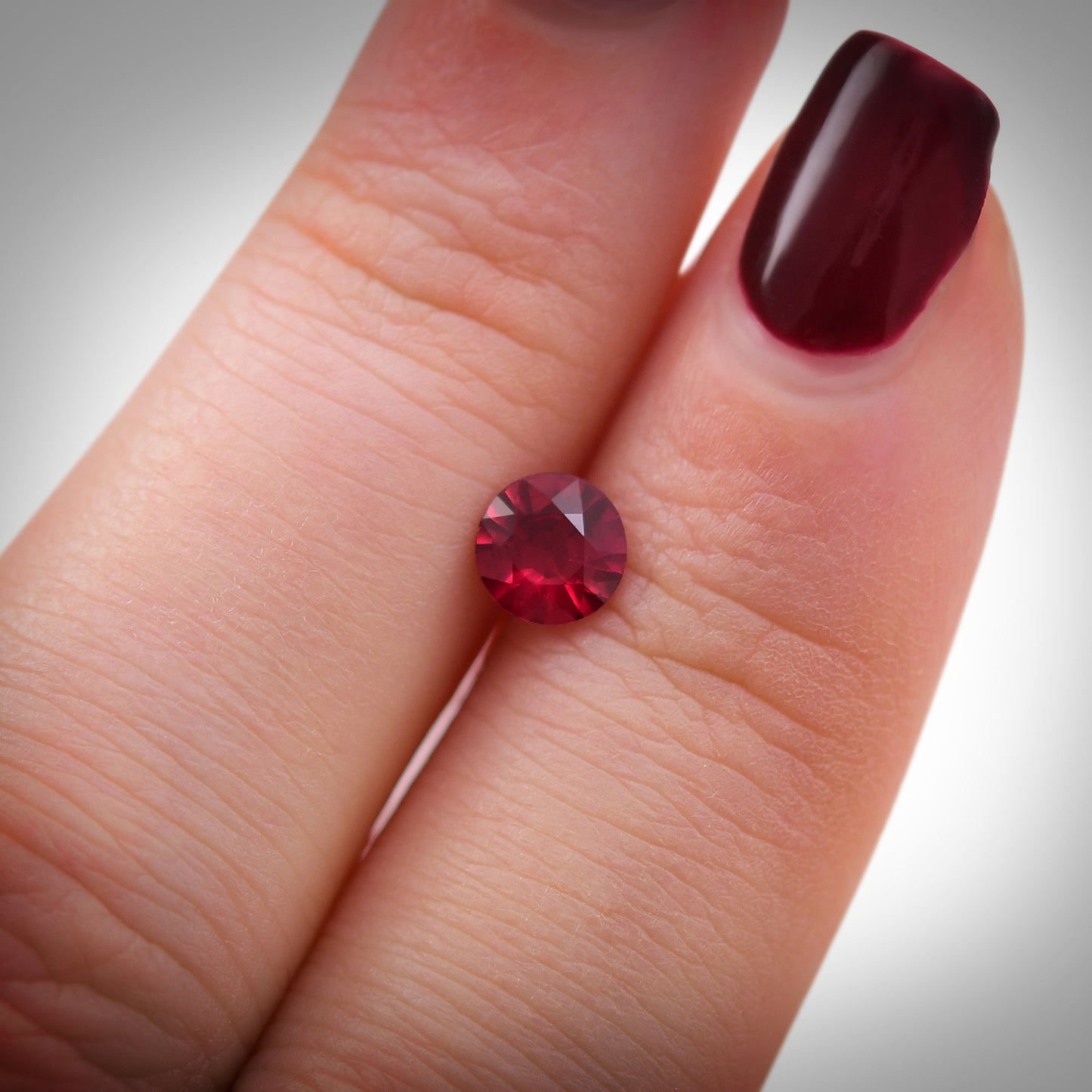 0.61 Carat Red MOZAMBIQUE Round Ruby