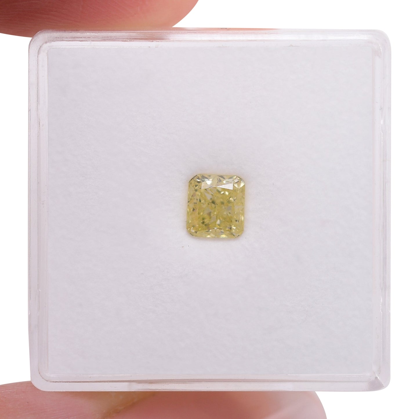 0.64 Carat Fancy Yellow Cushion Diamond SI1 GIA