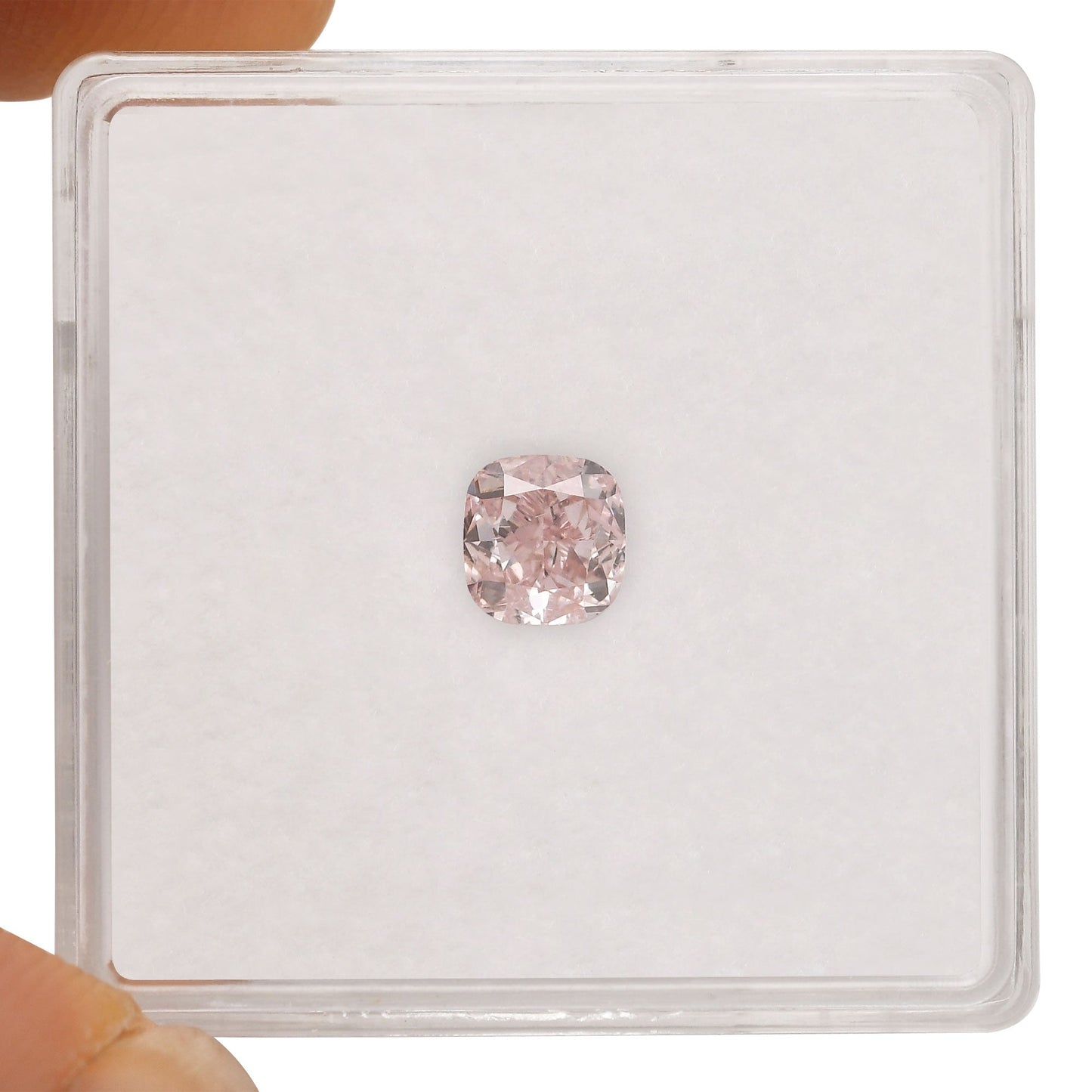 0,66 Karat Fancy Light Pink Cushion Diamant VS2 GIA