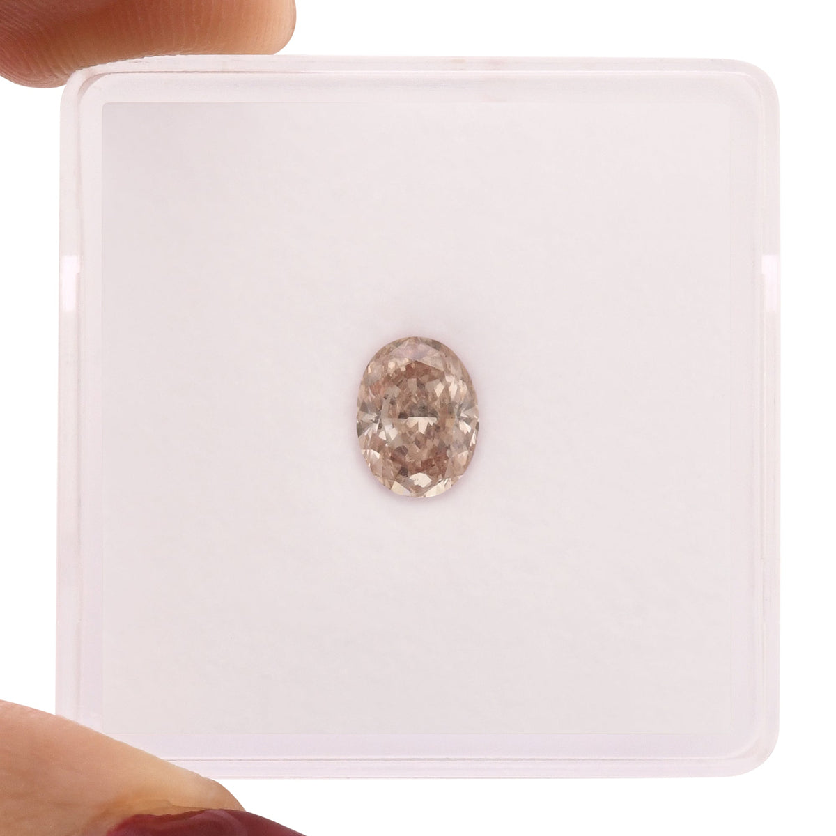 Ovaler Diamant | 0,7 ct | Fancy Orange Pink | SI2 | GIA | Ref 709914