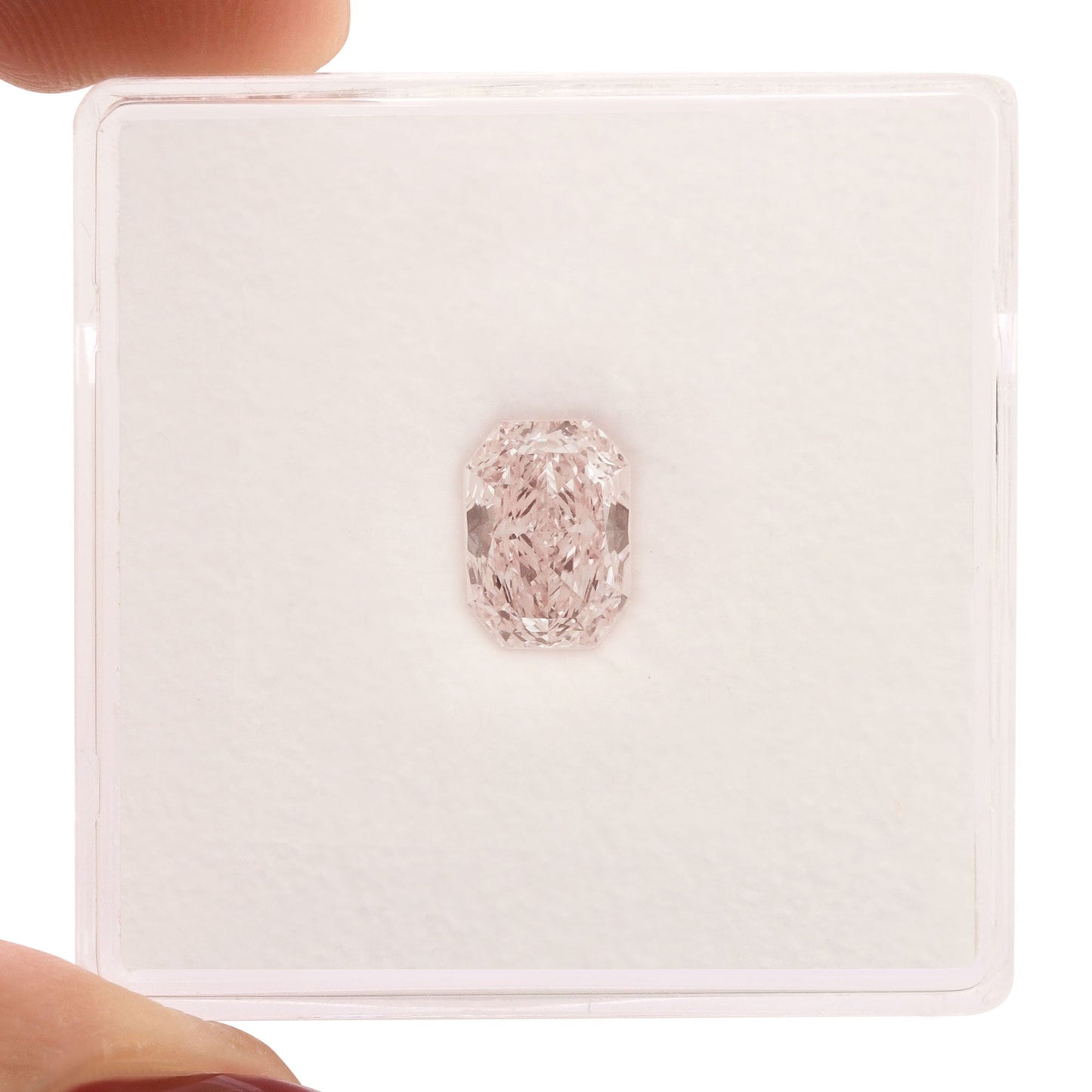 0,80 Karat Fancy Light Pink Radiant Diamant VS2 GIA