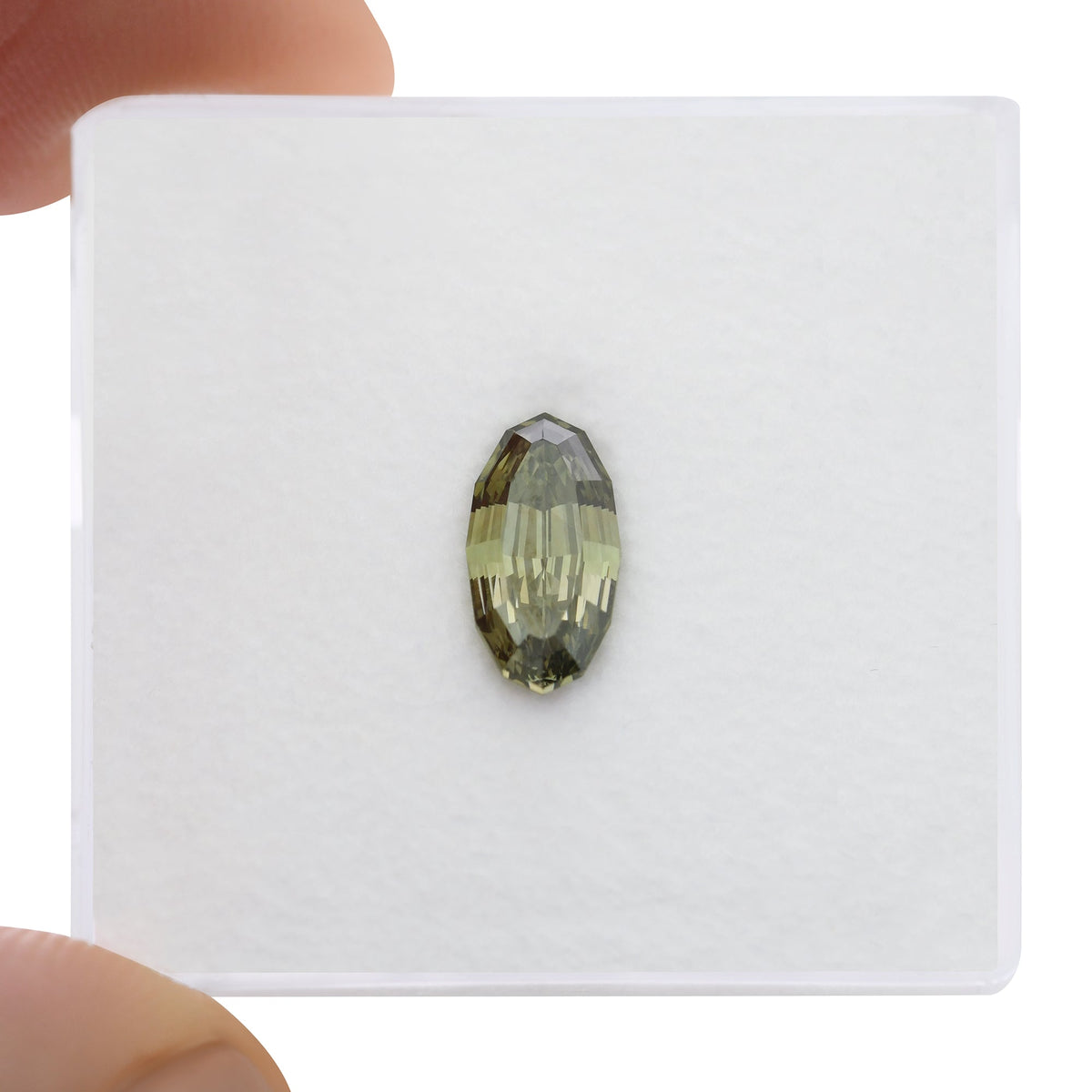 Oval Diamond | 0.88 ct | Fancy Dark Gray Yellowish Green | SI1 | GIA | Ref 719760