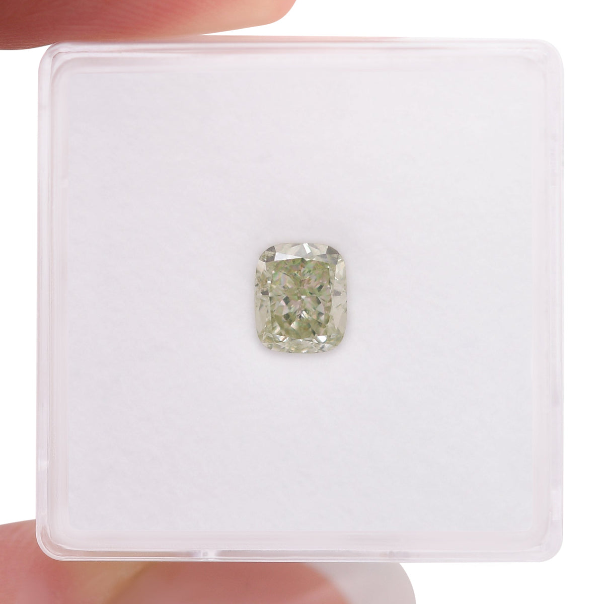Kissenförmiger Diamant | 0,92 ct | Gelbgrün | SI1 | GIA | Ref. 714622