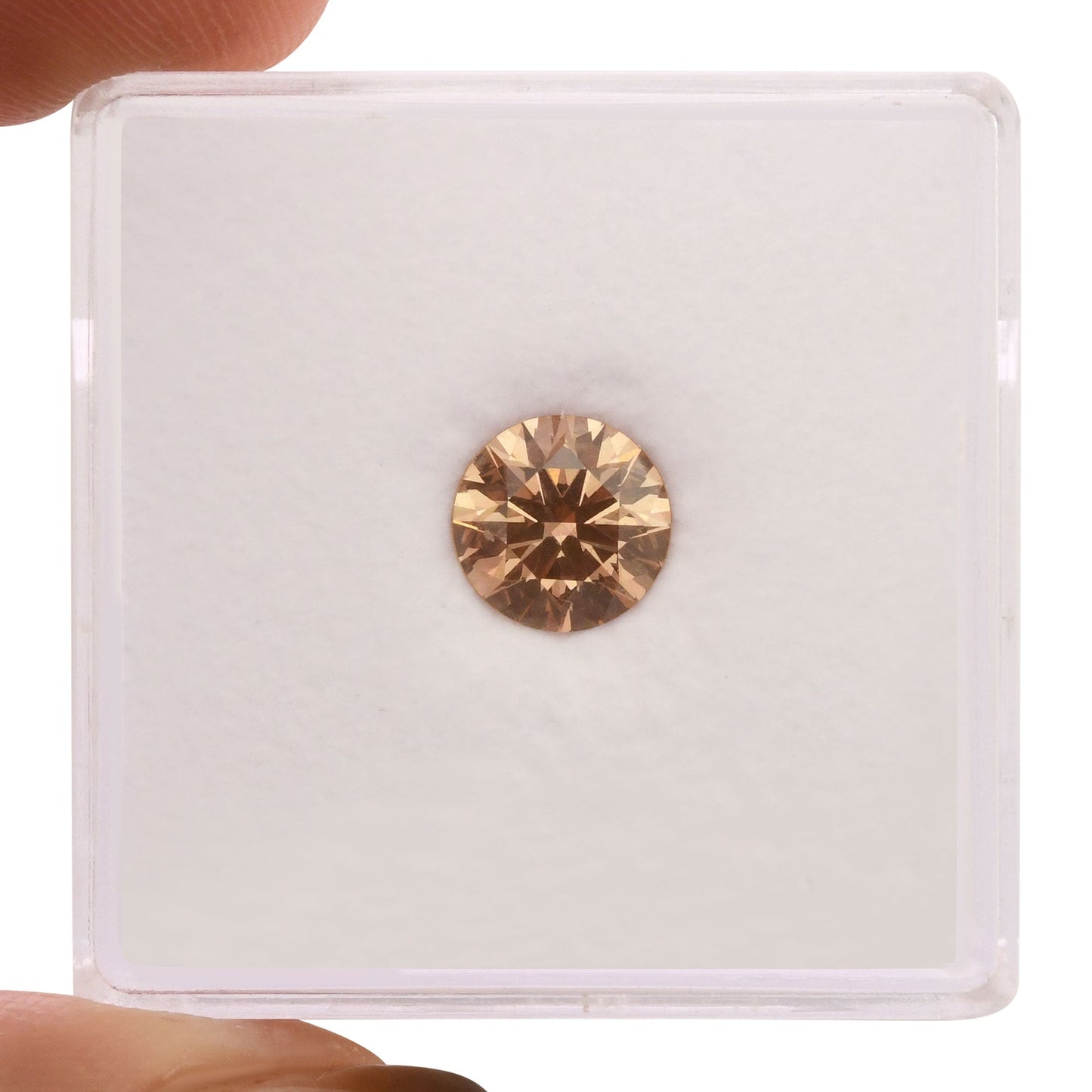 0,96 Karat Fancy Pink Brown Runder Diamant VS1 GIA