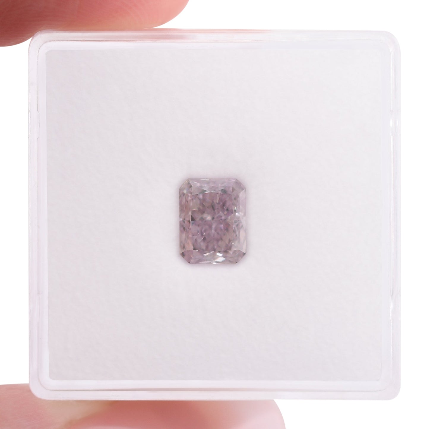 1,01 Karat Fancy Light Purplish Pink Radiant Diamant SI2 GIA