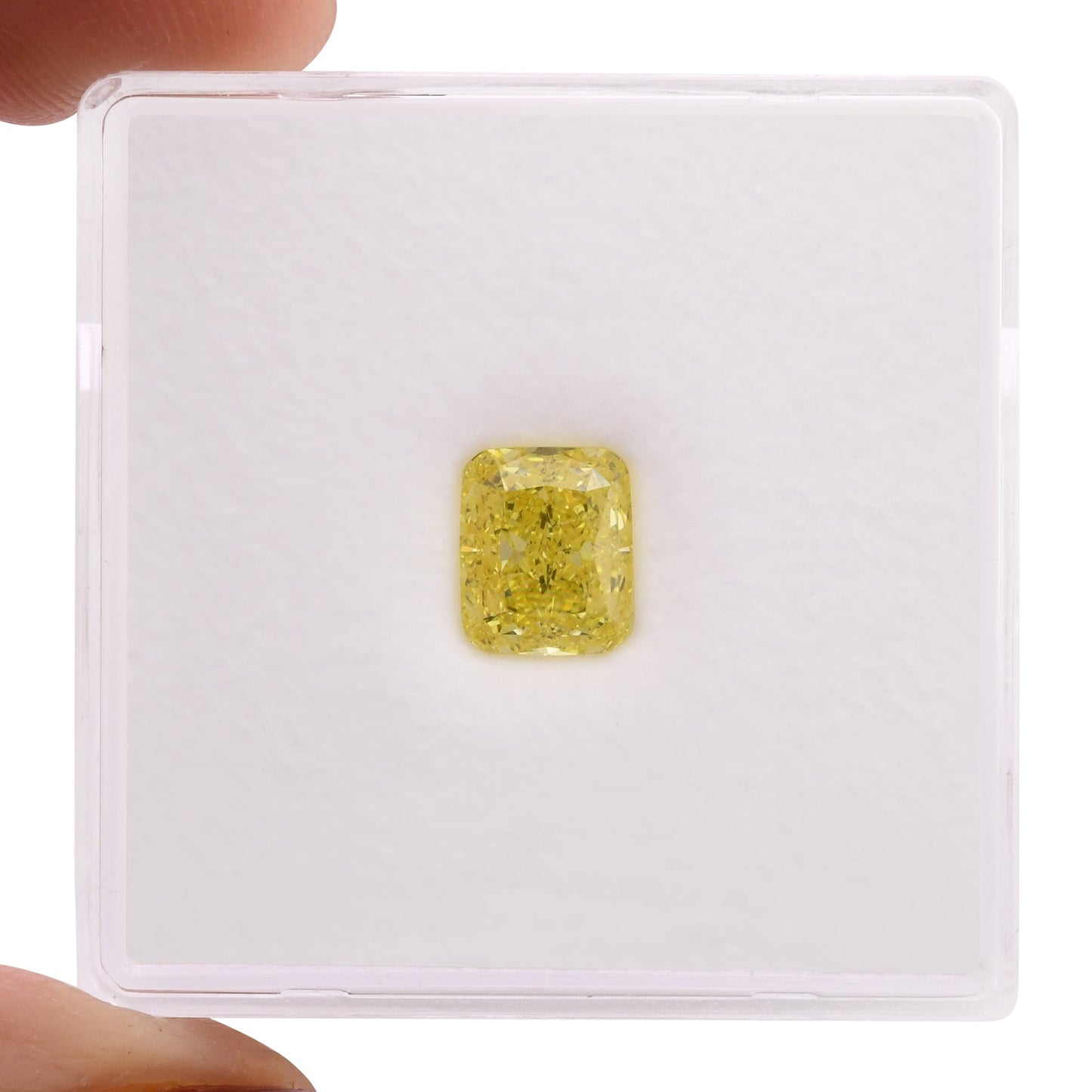1.01 Carat Fancy Vivid Yellow Cushion Diamond VS1 GIA