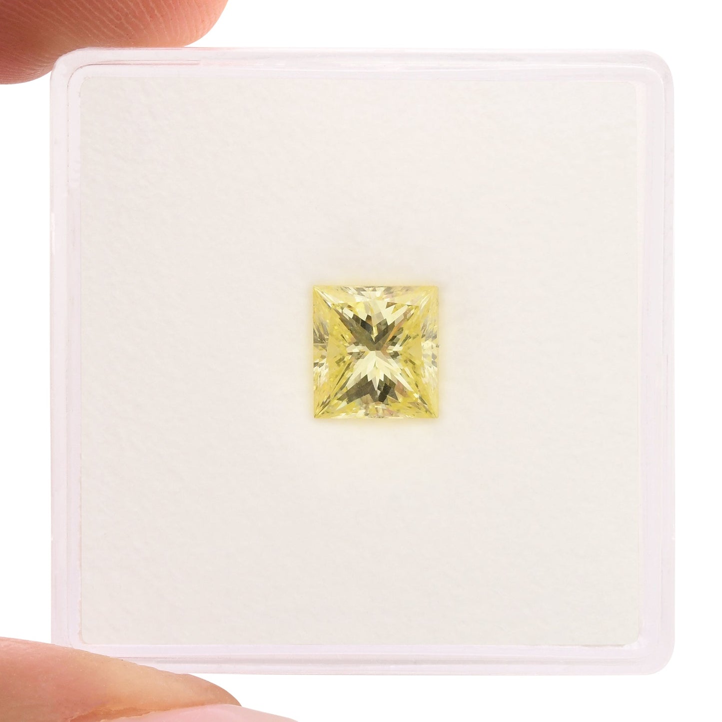 1,01 Karat Fancy Yellow Princess Diamant SI1 GIA