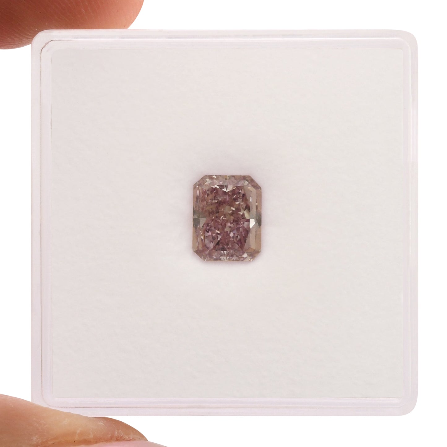 1,03 Karat Fancy Purple Pink Radiant Diamant SI1 GIA