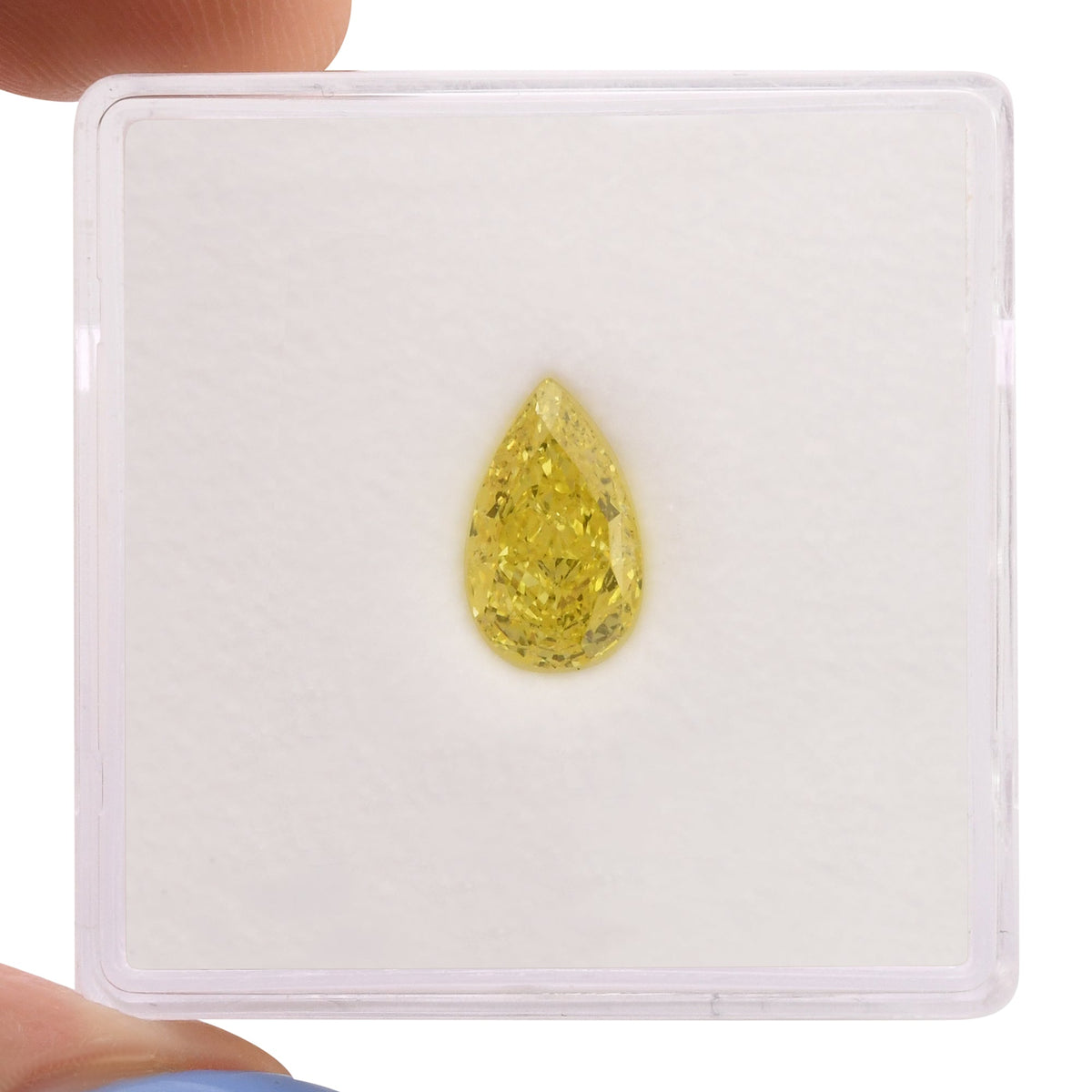 Birnenförmiger Diamant | 1,08 ct | Fancy Vivid Yellow | VVS2 | GIA | Ref. 710559