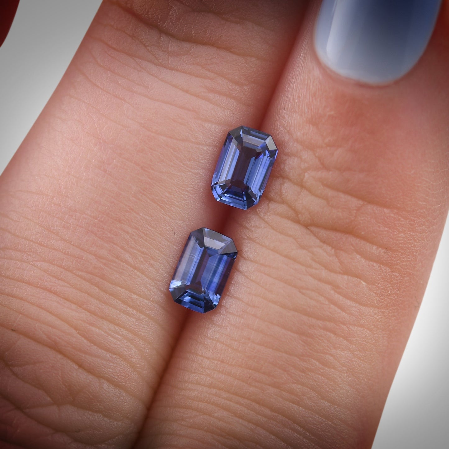 1.13 Carat Blue SRI LANKAN Emerald Sapphires Pair