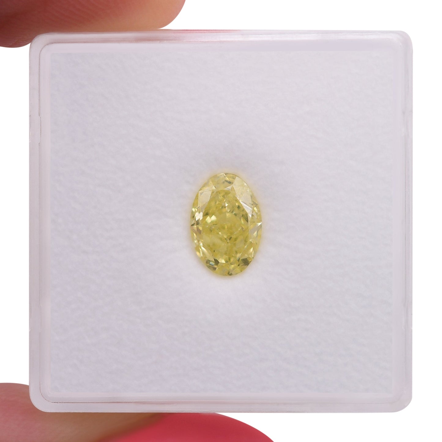 1,20 Karat Fancy Intense Yellow Oval Diamond SI1 GIA