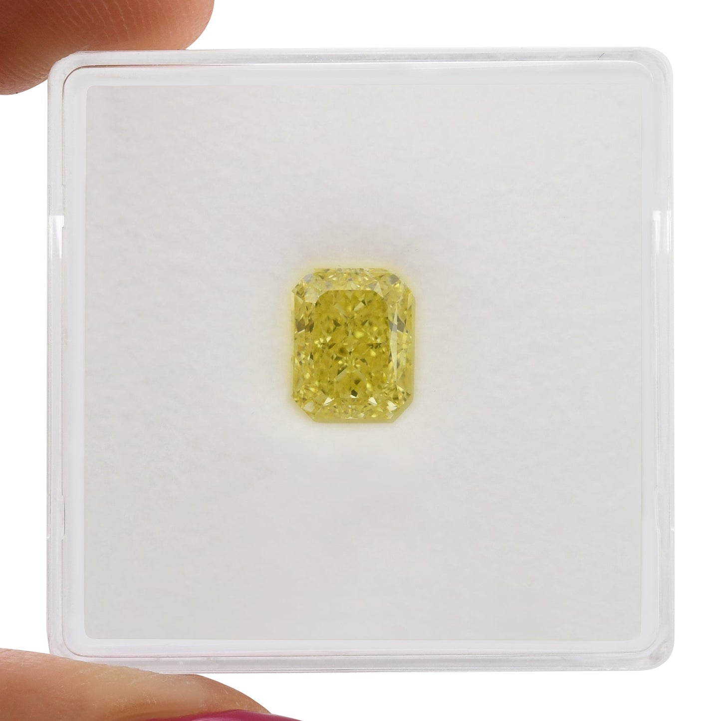 1.35 Carat Fancy Intense Yellow Radiant Diamond VVS1 GIA