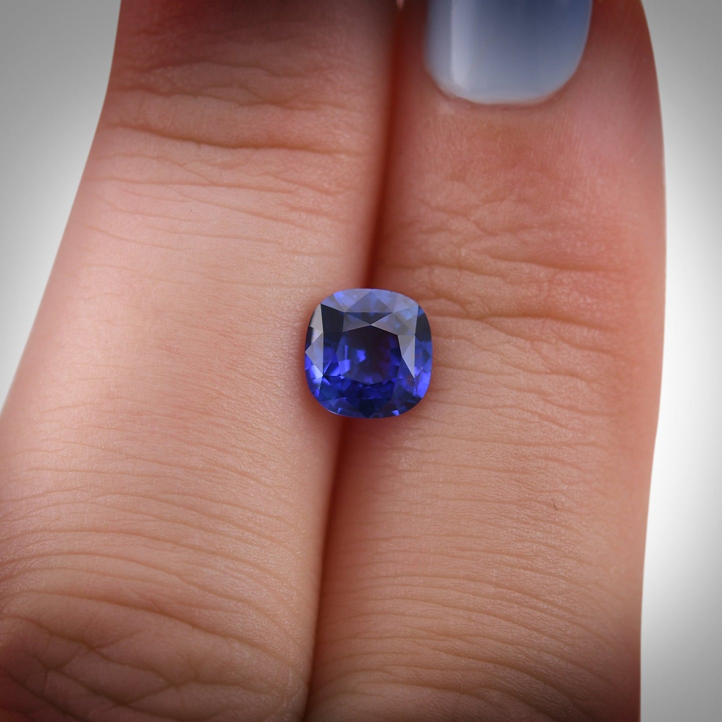1.37 Carat Blue SRI LANKAN Cushion Sapphire