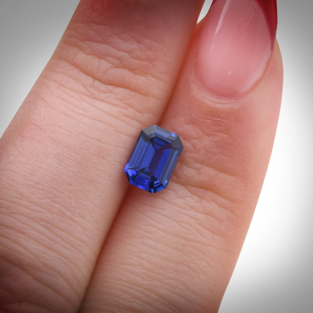Smaragd-Saphir | 1,38 ct | Blau | Ref. 711495