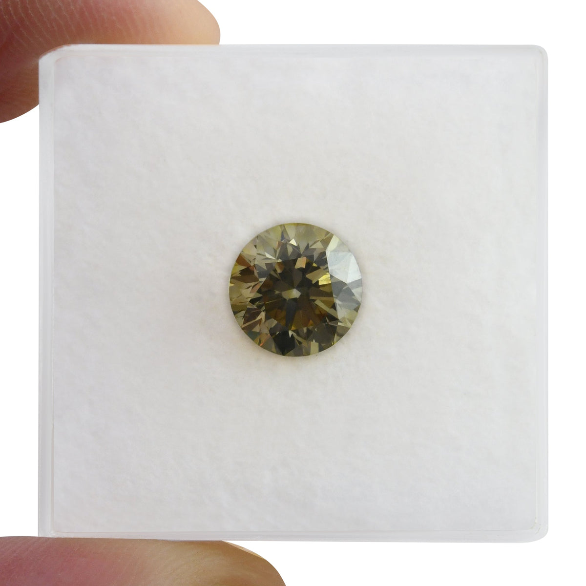 Runder Diamant | 1,4 ct | Fancy Brown Greenish Yellow | SI2 | GIA | Ref 721734