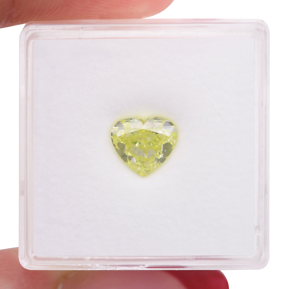 Herzförmiger Diamant | 1,61 ct | Intensives Gelbgrün | VS1 | GIA | Ref. 709628