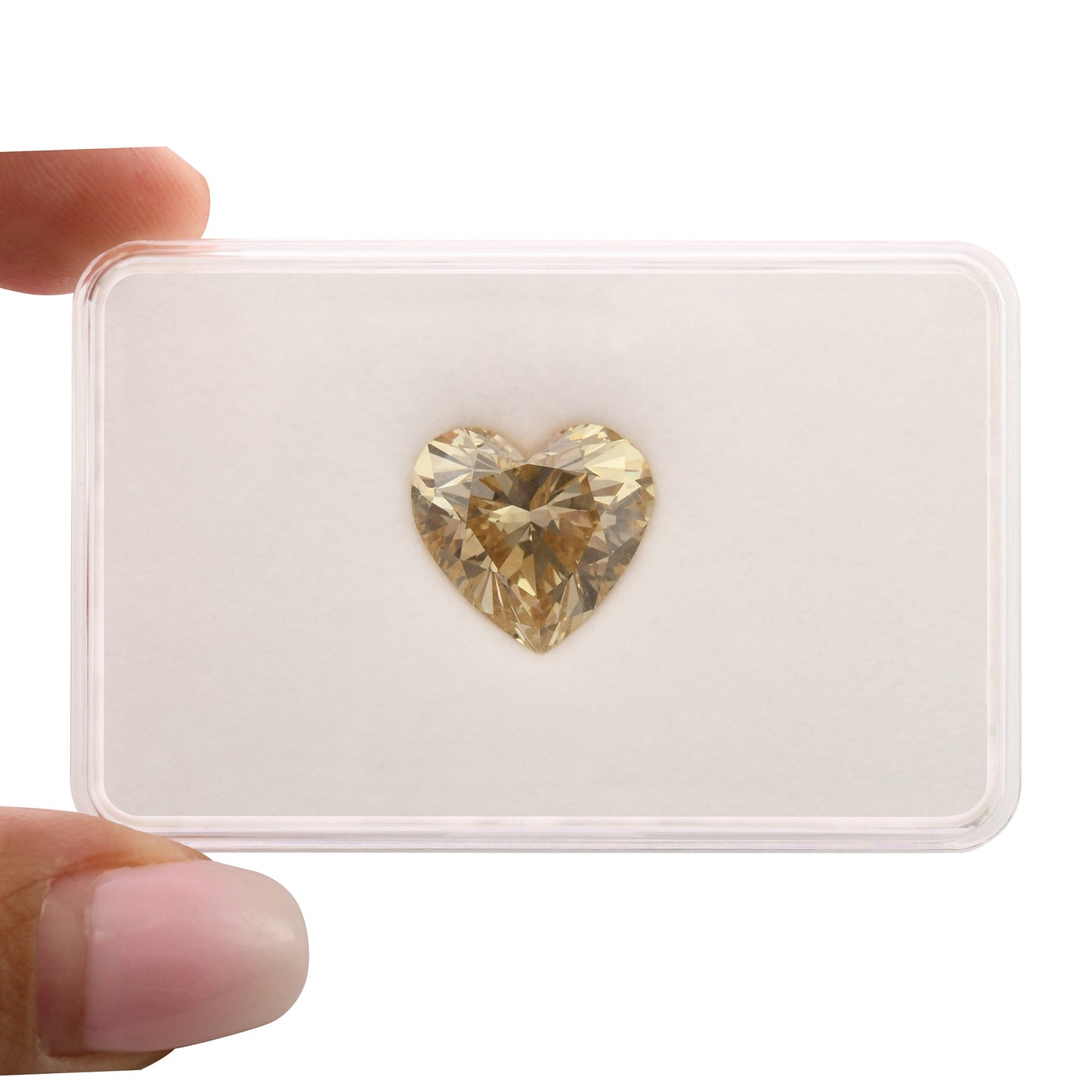 10,13 Karat hellbrauner Herzdiamant SI2 GIA