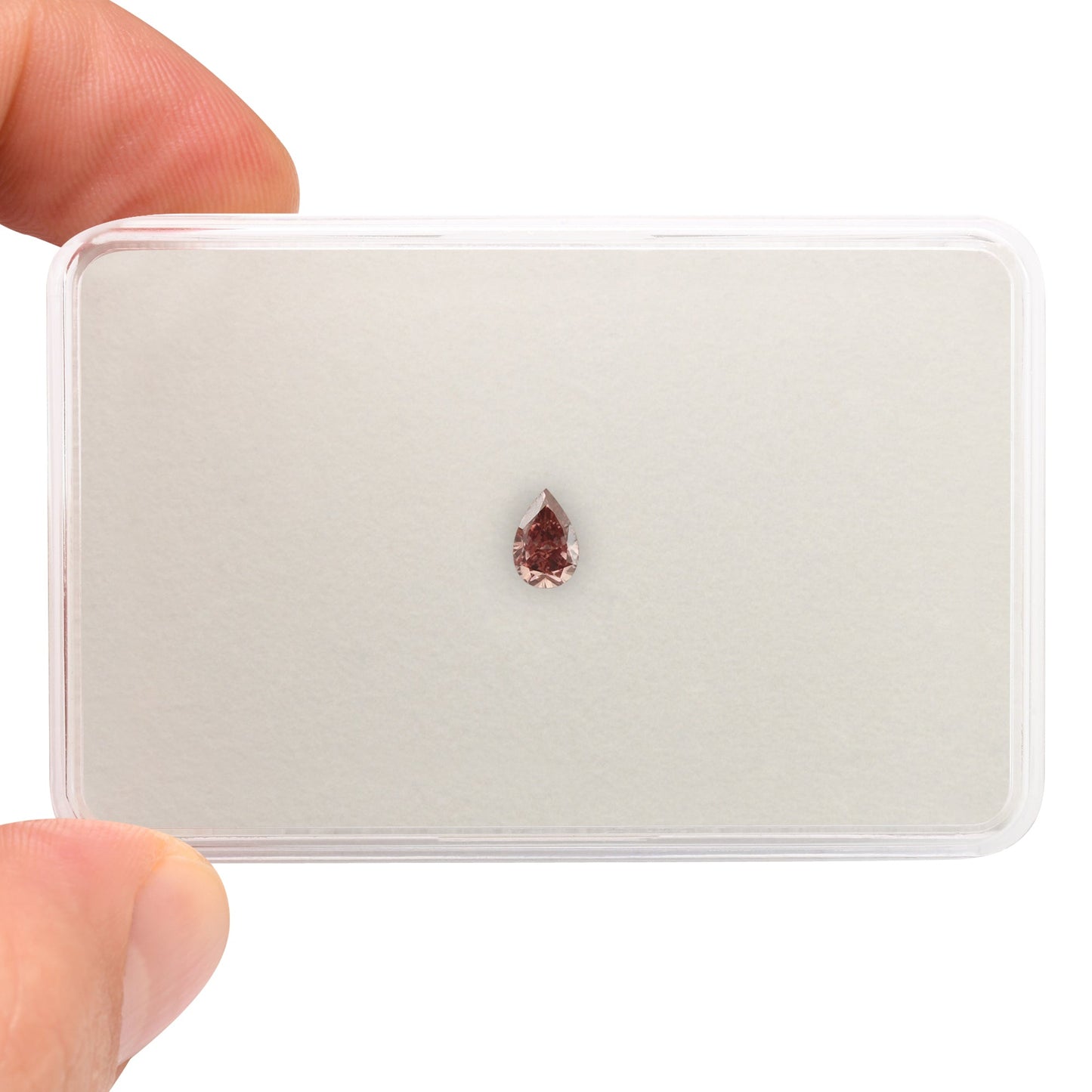 0,33 Karat Fancy Deep Pink Birnenförmiger Diamant SI2 GIA