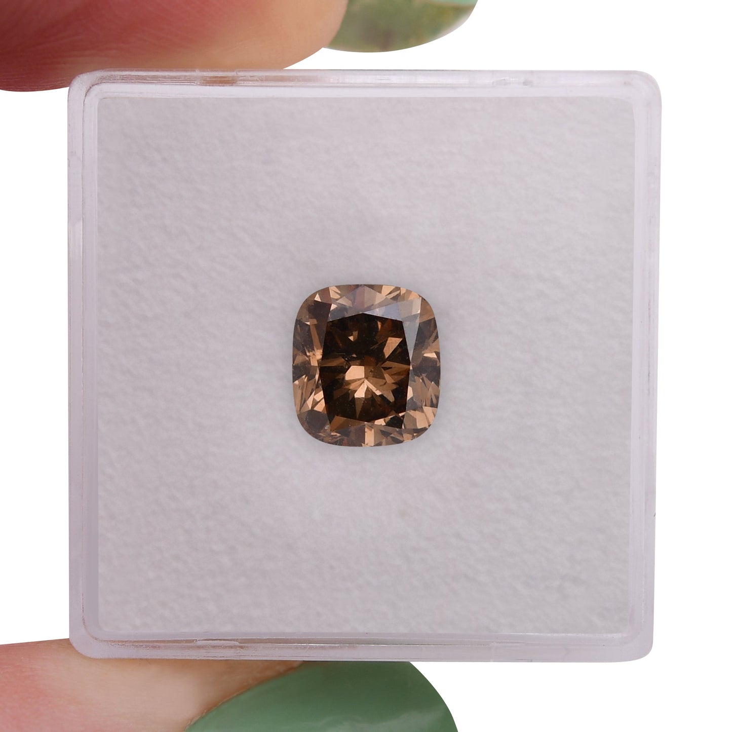 2.07 Carat Fancy Orange Brown Cushion Diamond SI2 GIA