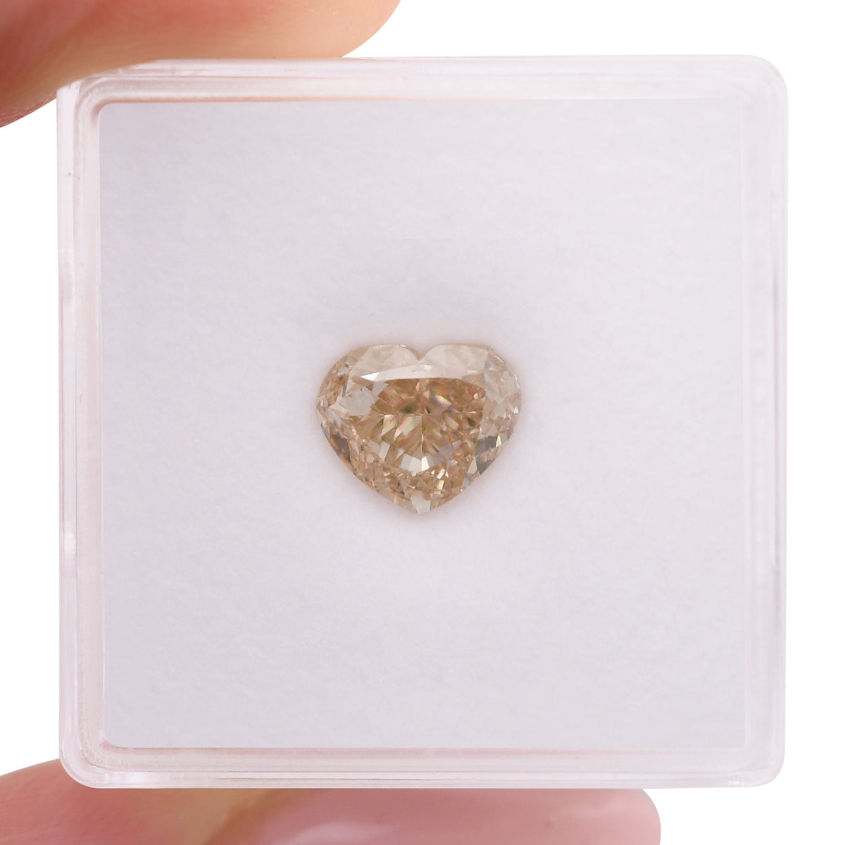 Herzförmiger Diamant | 2,01 ct | Fancy Light Yellow Brown | VS2 | GIA | Ref 716522