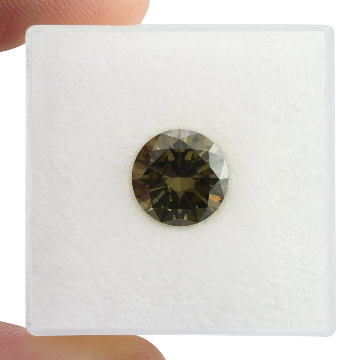 Runder Diamant | 2,02 ct | Dunkelbraun-Grünlich-Gelb | SI2 | GIA | Ref. 721735