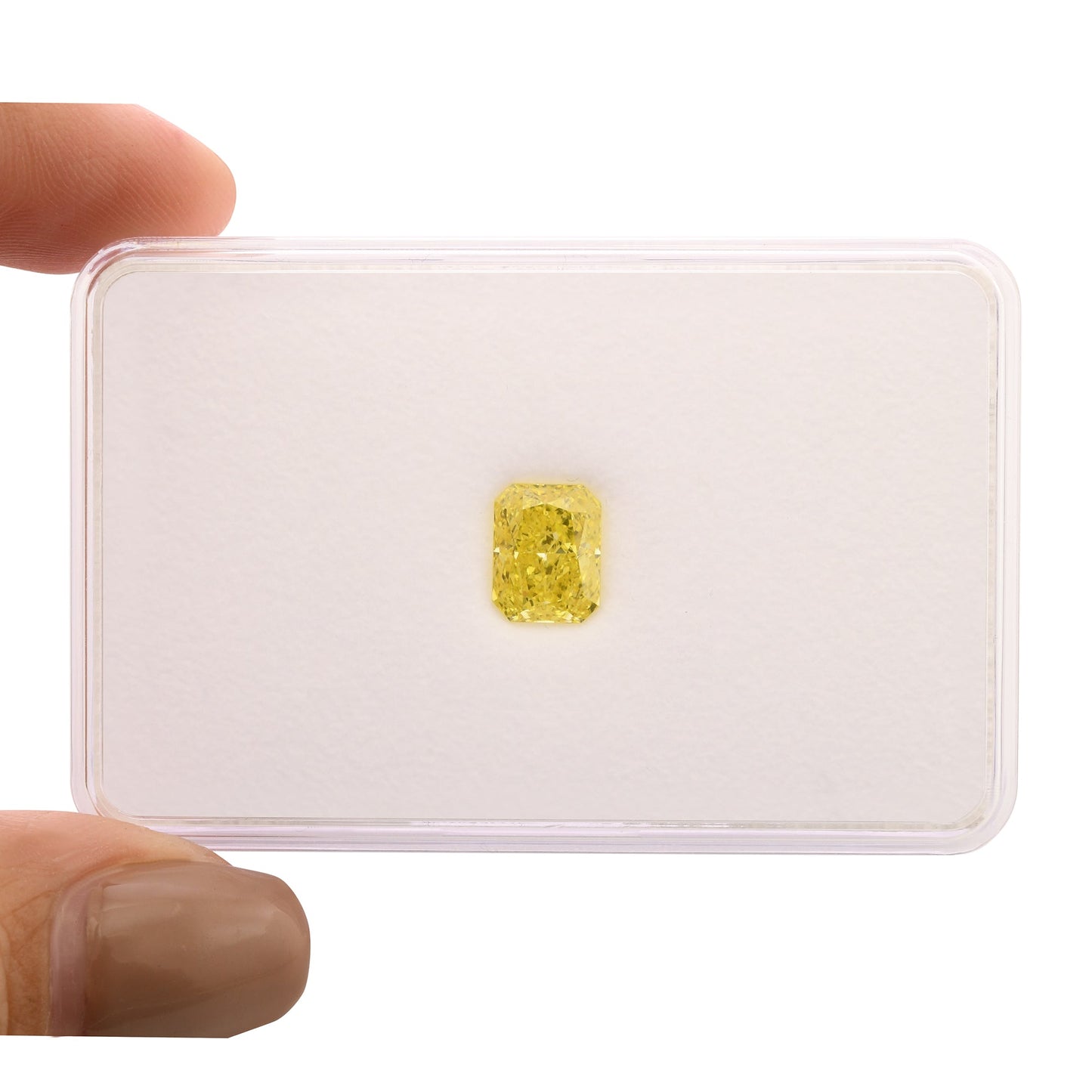 2,22 Karat Fancy Vivid Yellow Radiant Diamant VVS1 GIA