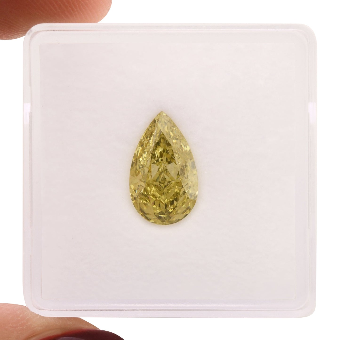 2,27 Karat Fancy Brownish Greenish Yellow Birnear Diamond VS1 GIA