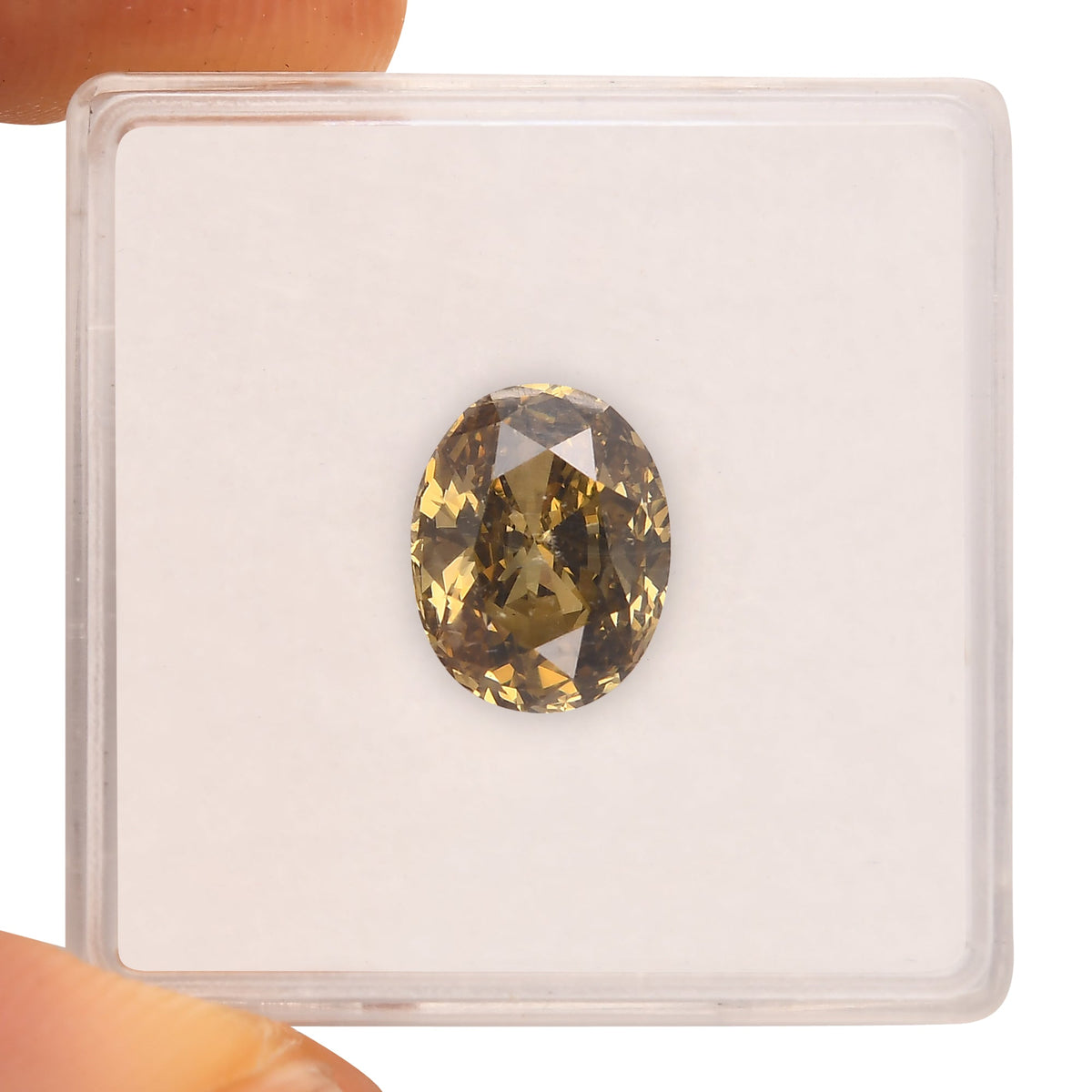 Ovaler Diamant | 2,53 ct | Dunkelbraun-Grünlich-Gelb | SI1 | GIA | Ref. 513887
