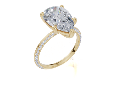 18ct Pear 4.00Carat D/E/F-LG VS/VVS Knife Edge Channel 4Pr Diamond Ring