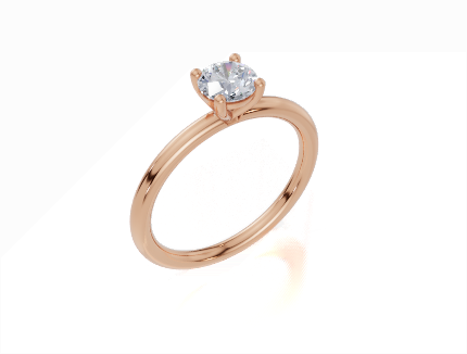 18ct Round 0.30Carat D/E/F-LG VS/VVS Plain Plain 4Pr Diamond Ring