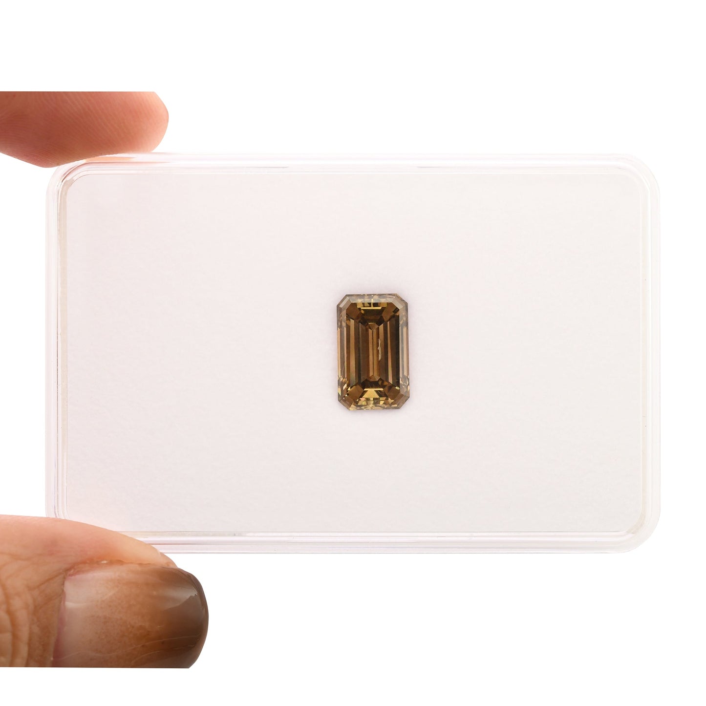 3,01 Karat Fancy Yellow Brown Emerald Diamond I1 GIA