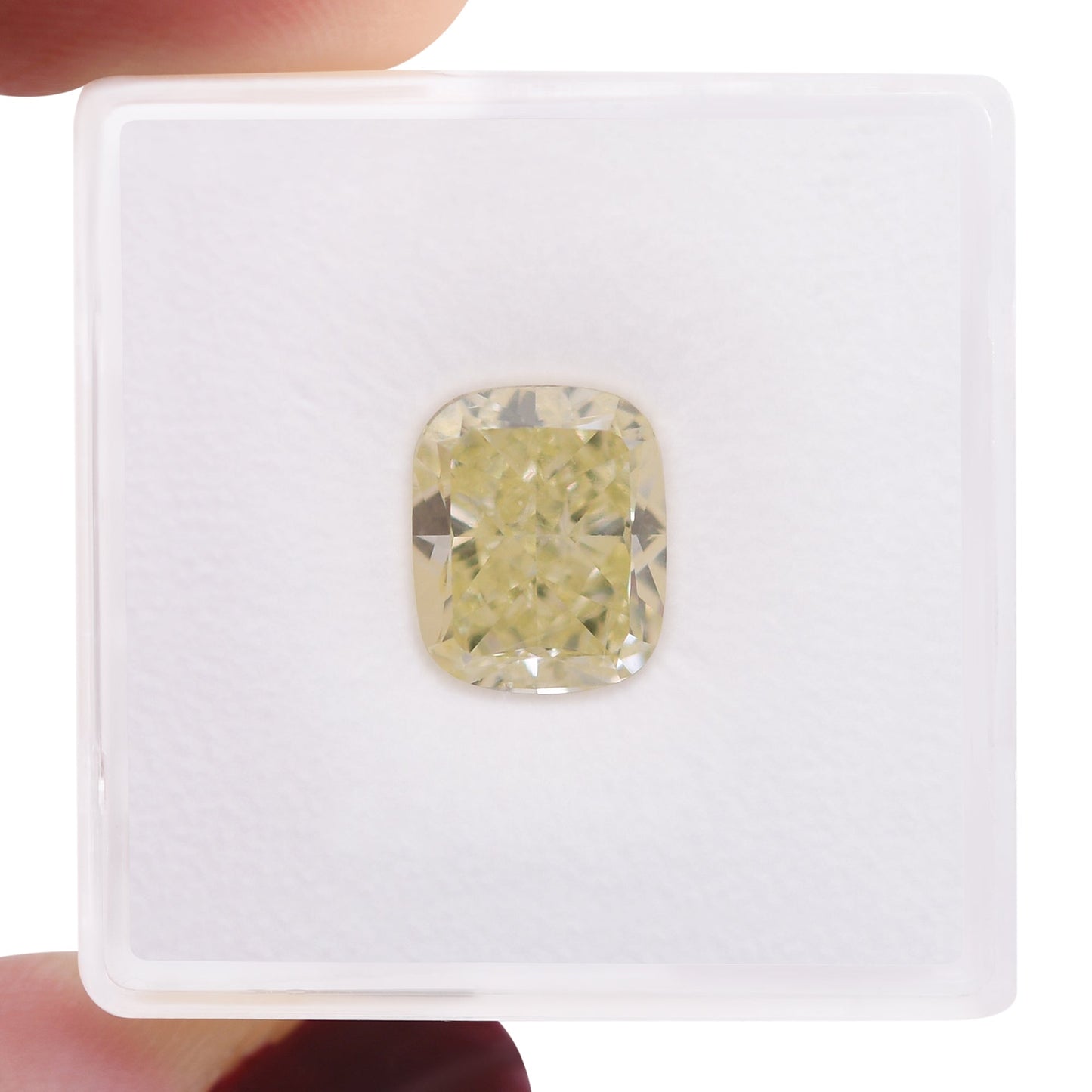 3,39 Karat hellgelber Kissen-Diamant VS2 GIA